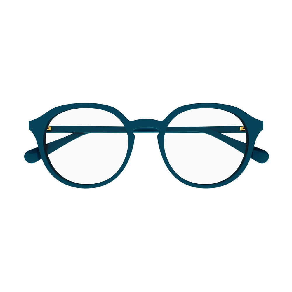 GUCCI Rectangular Eyeglasses GG1004o-005-51 Blue Frame Clear Lenses - Picture 2 of 6